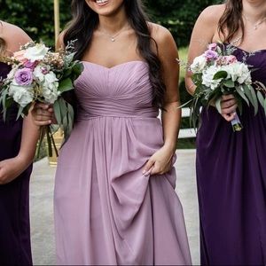 David’s Bridal Strapless Bridesmaid Dress